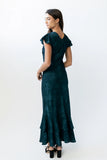 Mateo Floral Maxi Dress in Teal