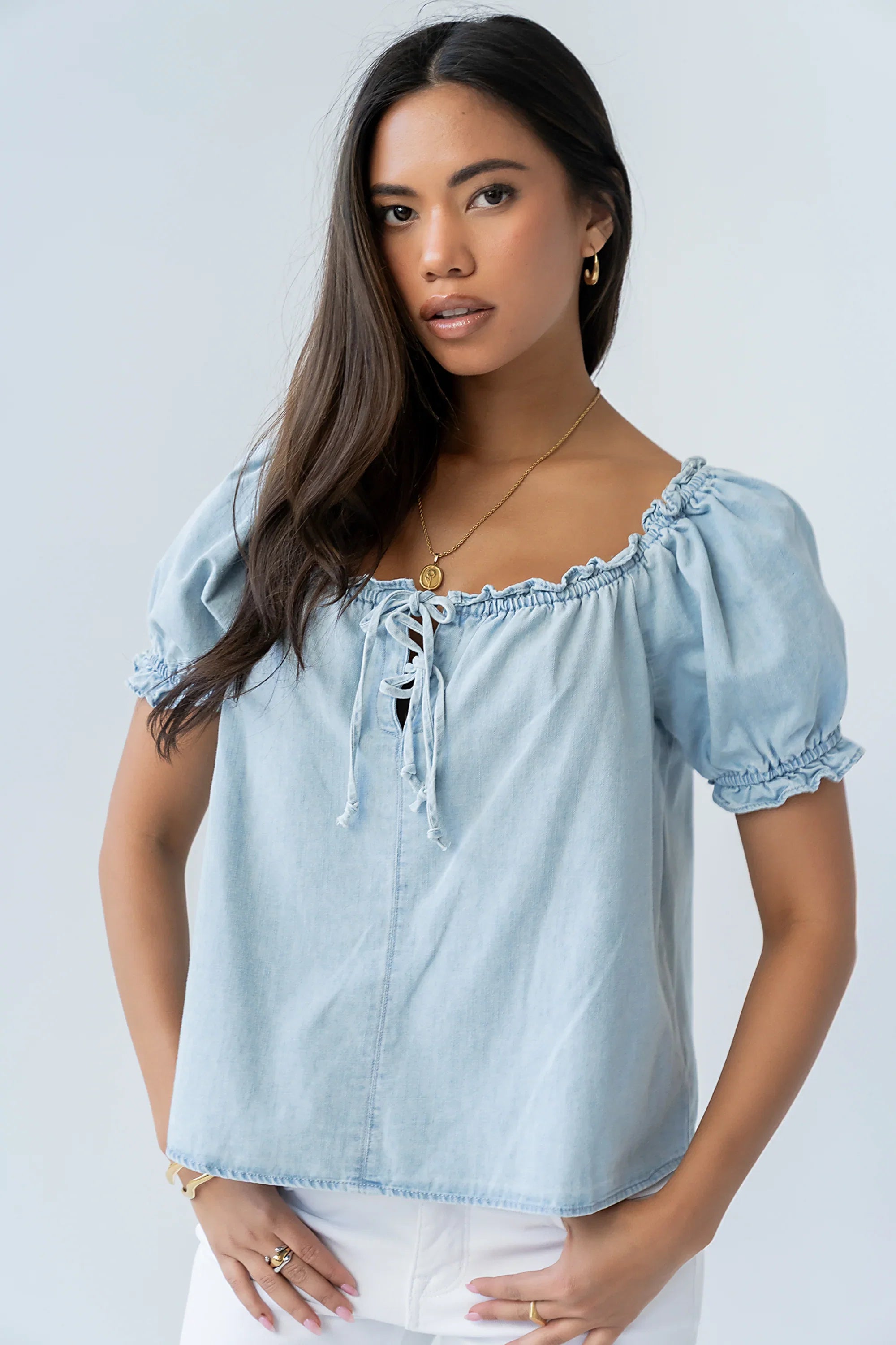 Charlotte Denim Blouse