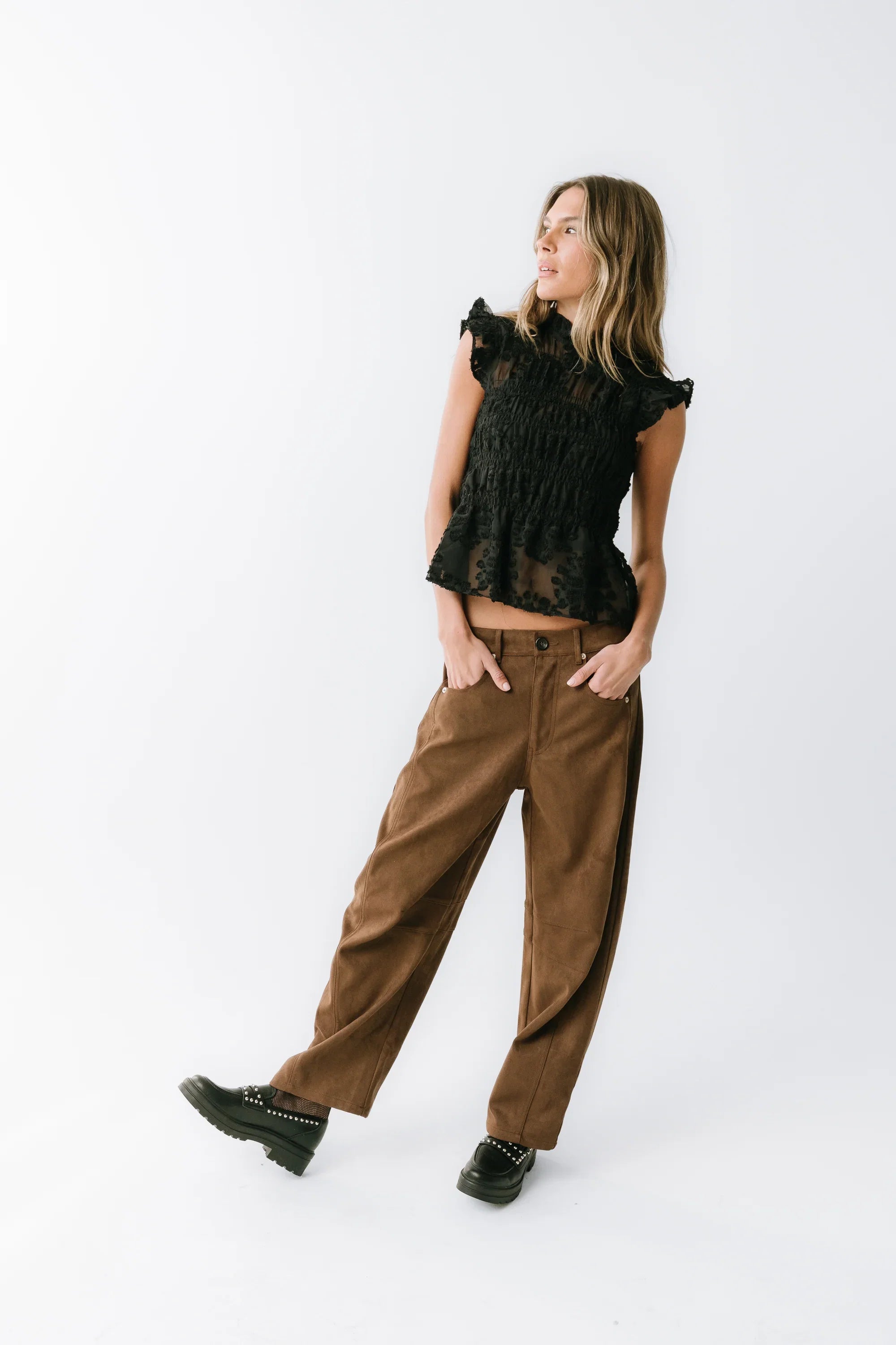 Kori Ruffle Lace Top