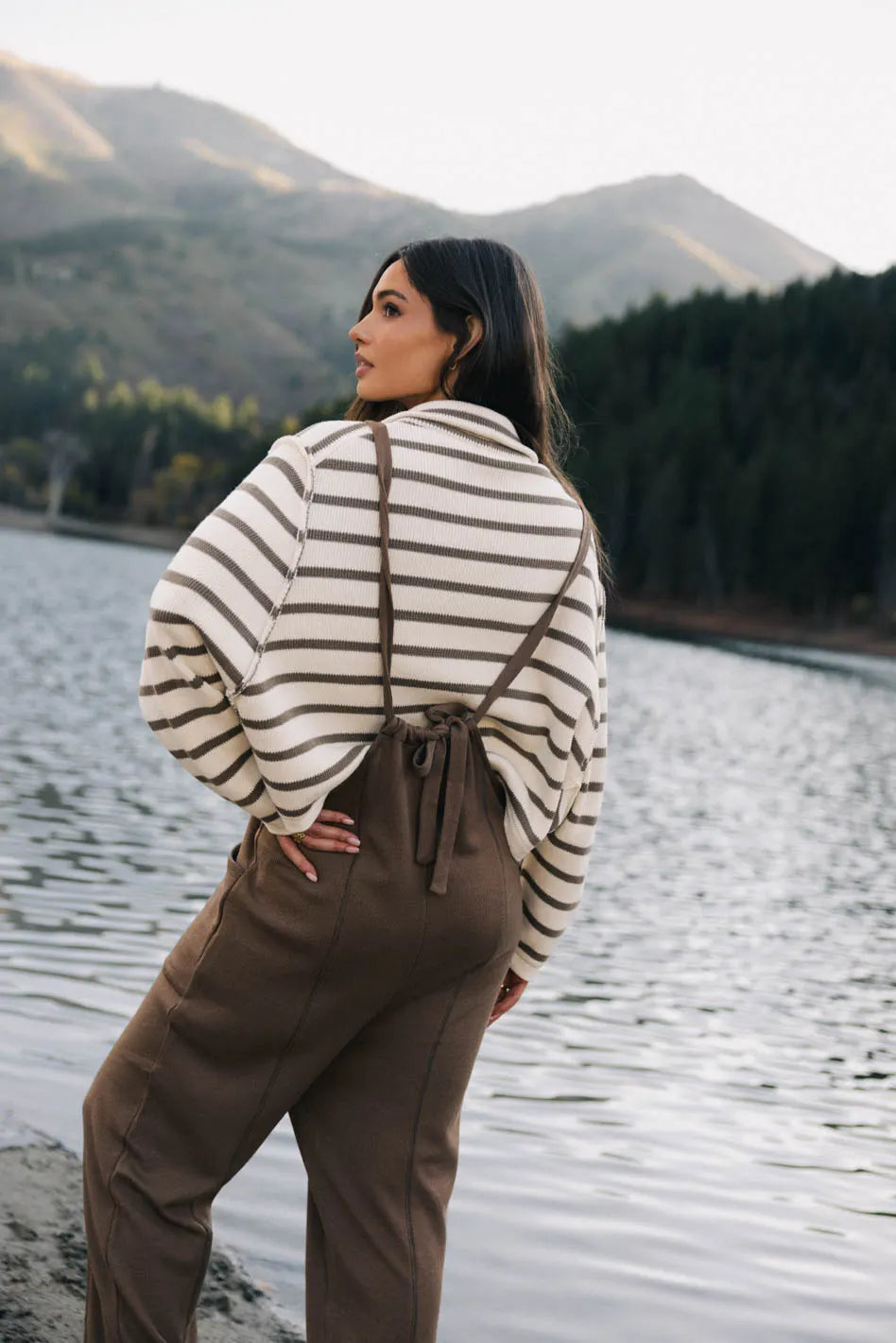 Kestrel Knit Overalls in Mocha FINAL SALE