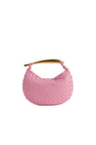 Womens Woven Dumpling Clutch Bag