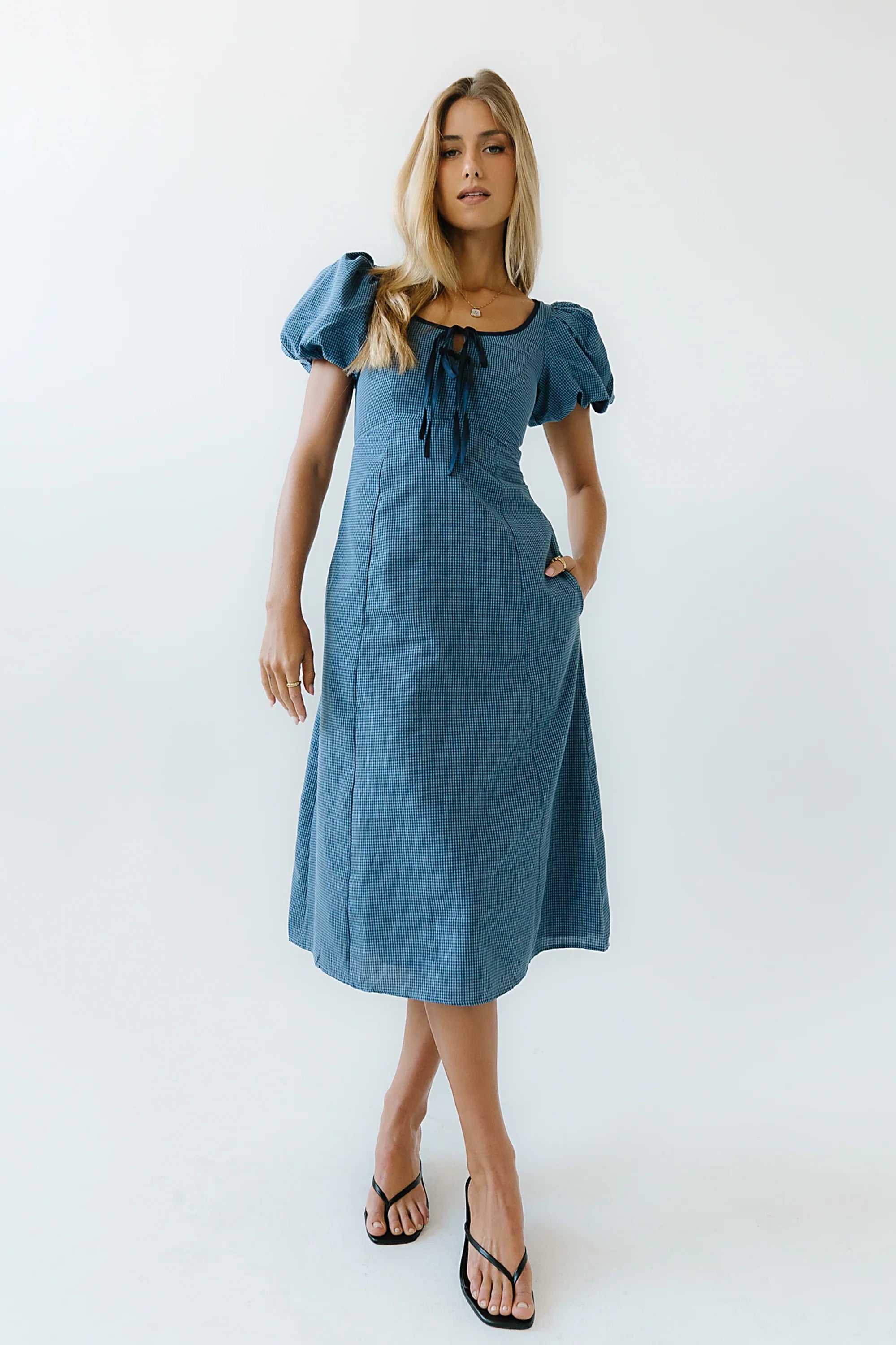 Elle Gingham Midi Dress FINAL SALE