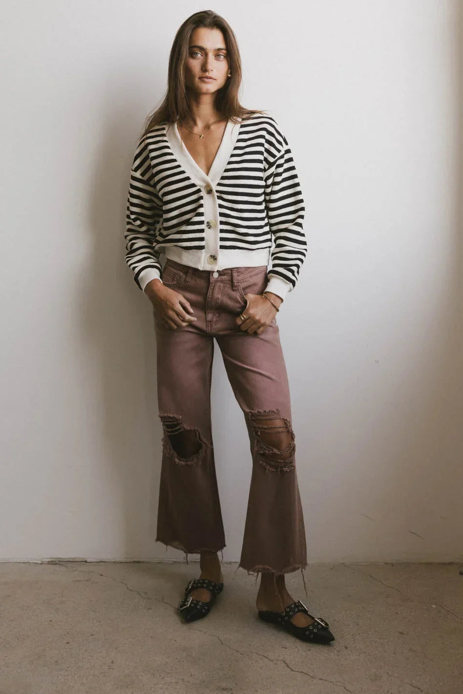 Osaia Striped Cardigan FINAL SALE
