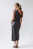 Malik Midi Dress in Navy
