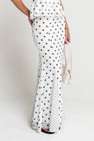 Freida Polka Dot Maxi Skirt in Ivory
