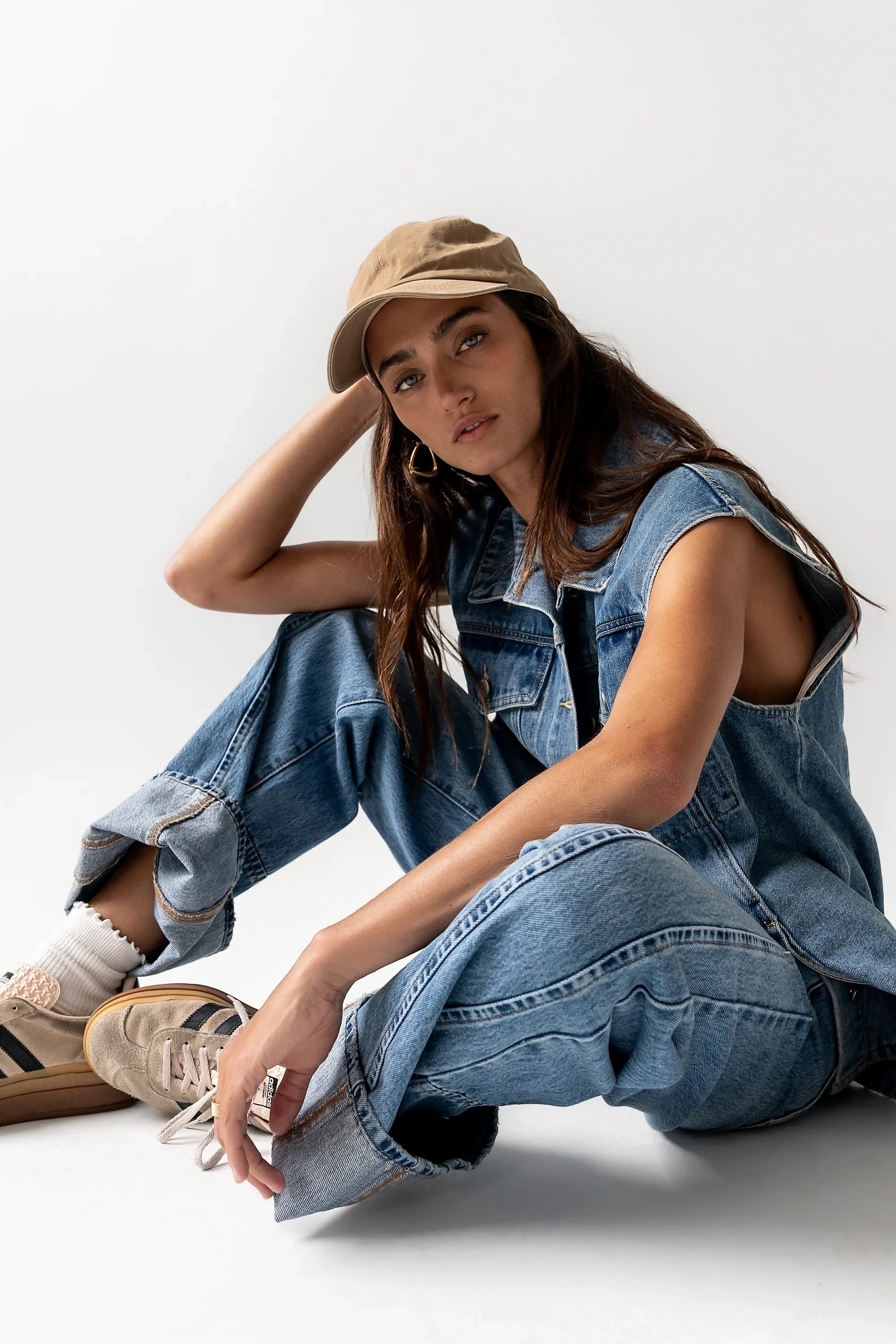 Taylor Denim Vest in Medium Wash FINAL SALE