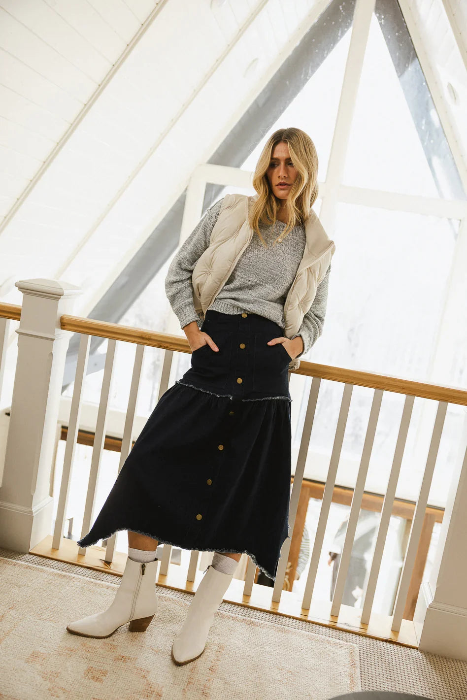 Nicole Knit Sweater in Blue FINAL SALE