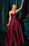 Melanie Gown A line Dress with Beaded Bodice Corset Back