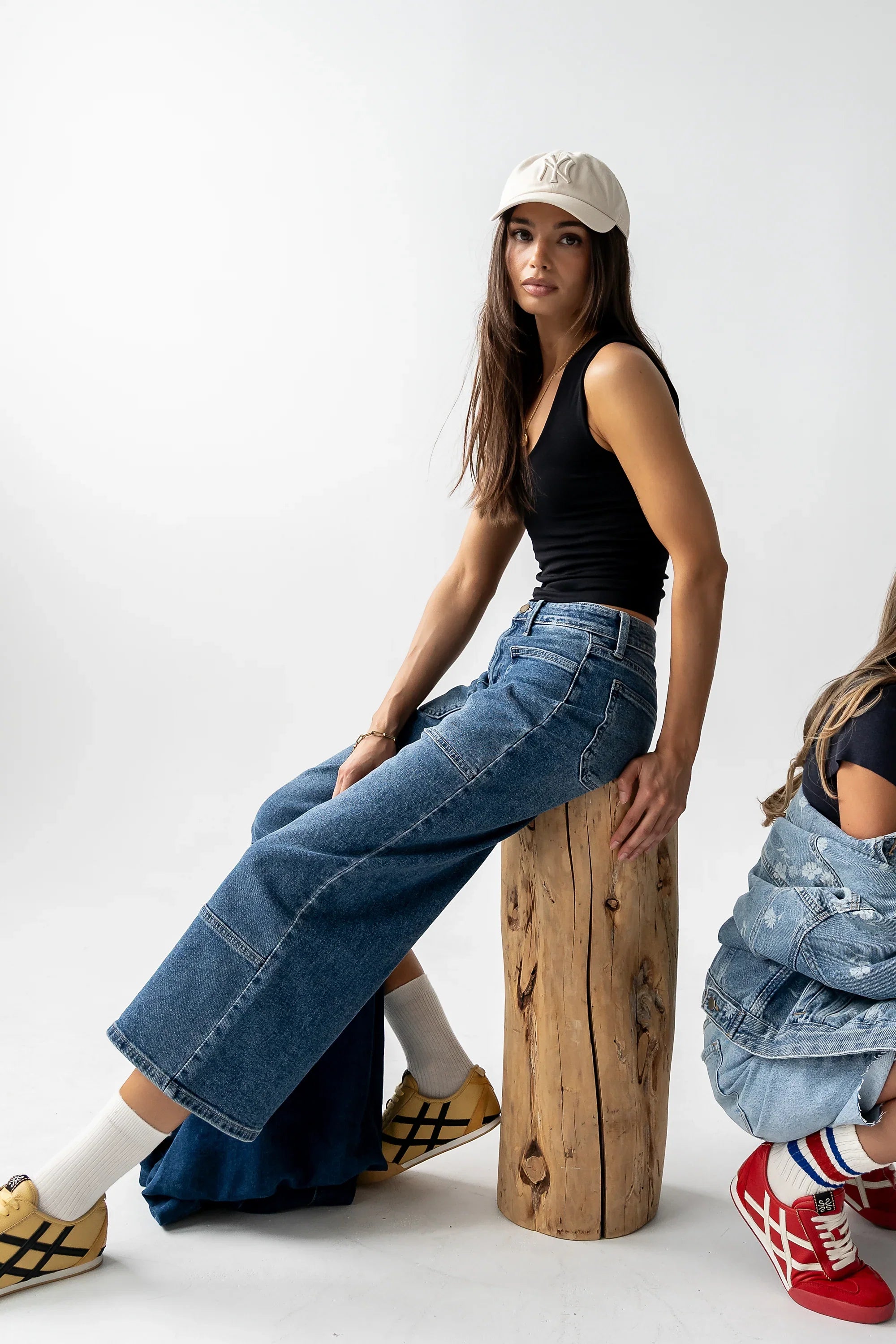 Mylah Wide Leg Jeans in Medium Wash