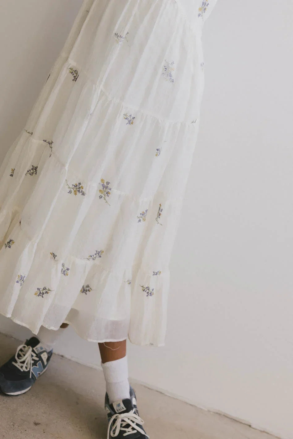Ari Embroidered Floral Midi Dress FINAL SALE