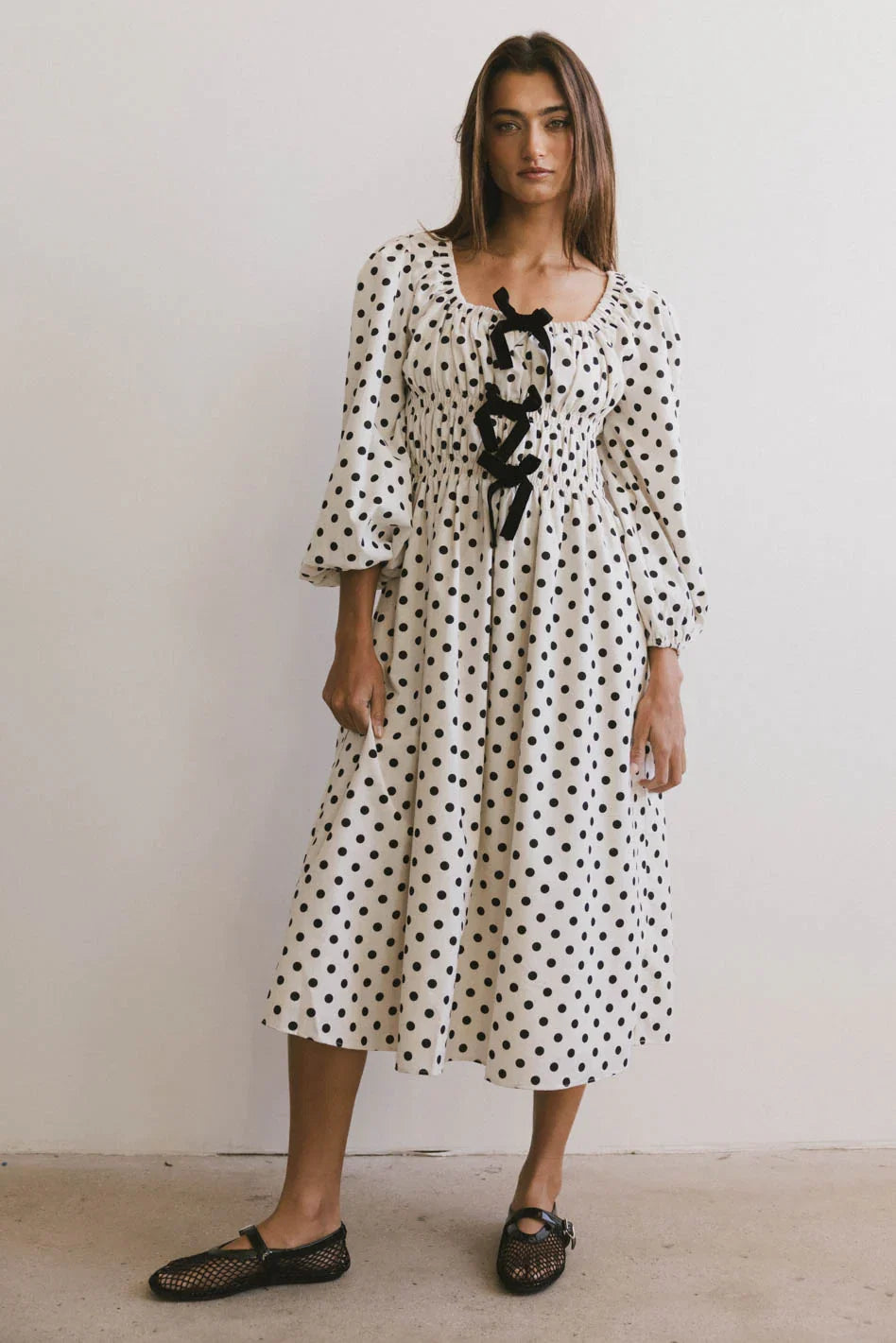 The Velveteen Bow Midi Dress FINAL SALE