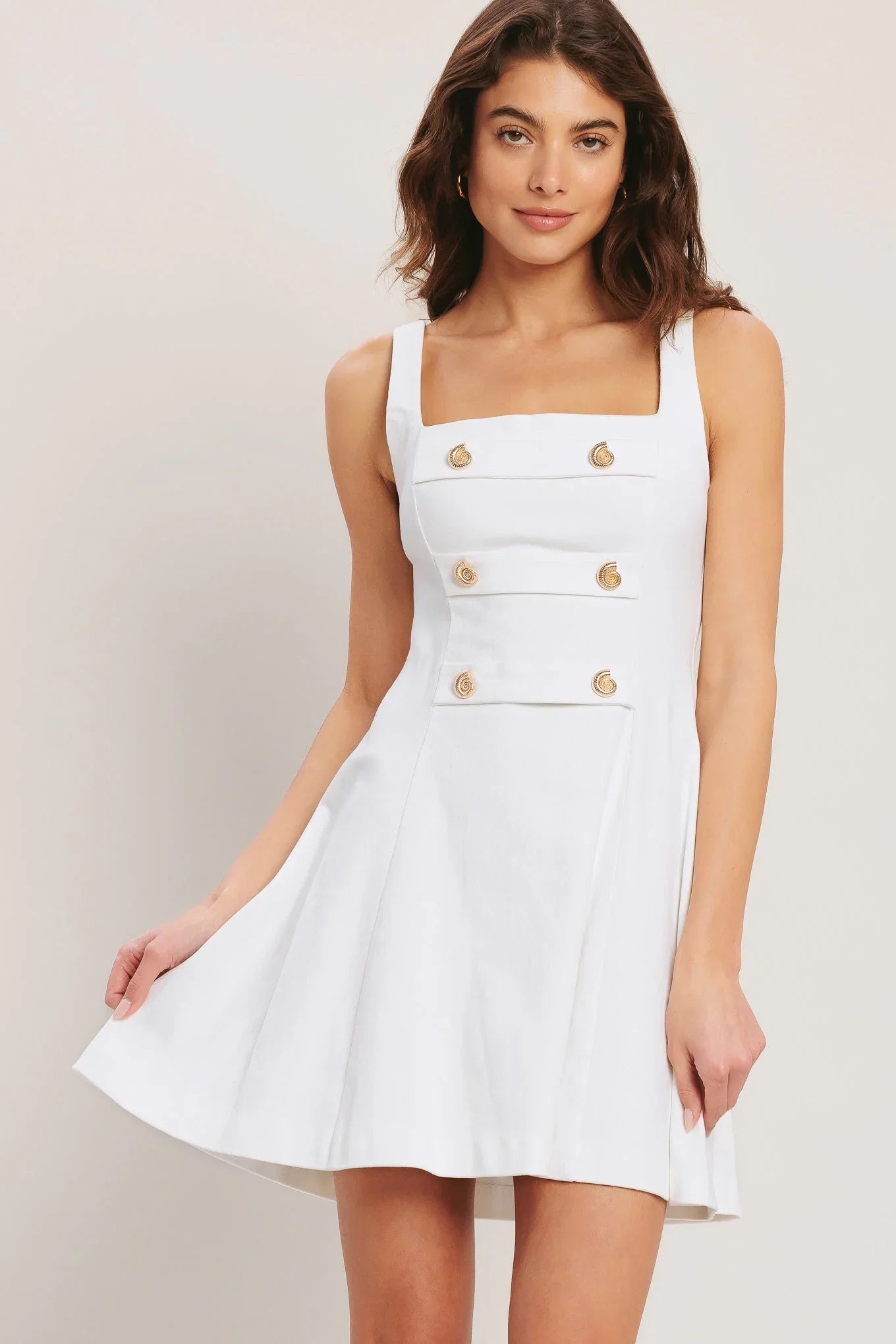 COASTAL CHIC WHITE MINI DRESS