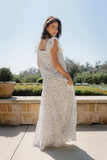 Simon Tiered Maxi Skirt in Blue