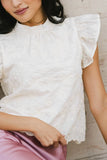 Fia Embroidered Blouse in Cream FINAL SALE