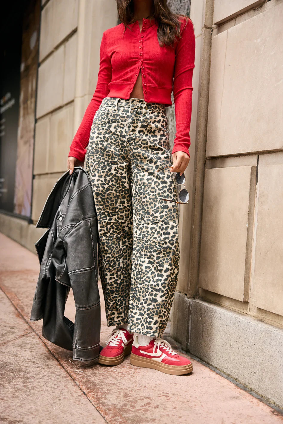 Lisette Barrel Jean in Leopard FINAL SALE