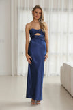 Harley Satin Maxi Dress Navy