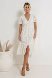 Rowan Lace Dress in White FINAL SALE