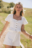 Kaia Button Front Blouse FINAL SALE
