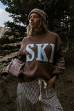 Ski Knit Sweater in Brown FINAL SALE