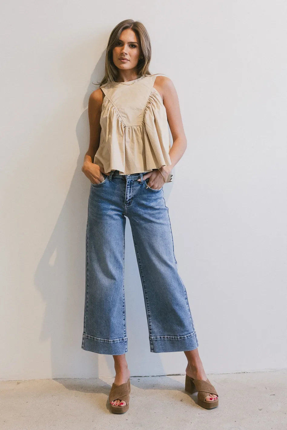 Torry Cropped Wide Leg Jeans FINAL SALE