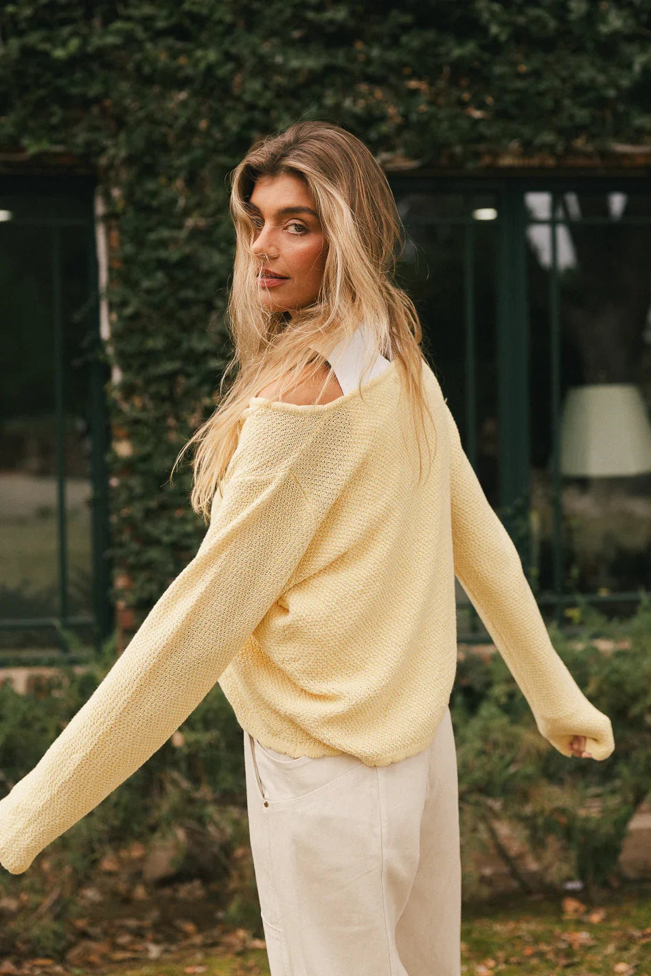 Azuline Knit Cardigan in Yellow FINAL SALE