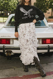 Emerson Ruffled Maxi Skirt in White FINAL SALE