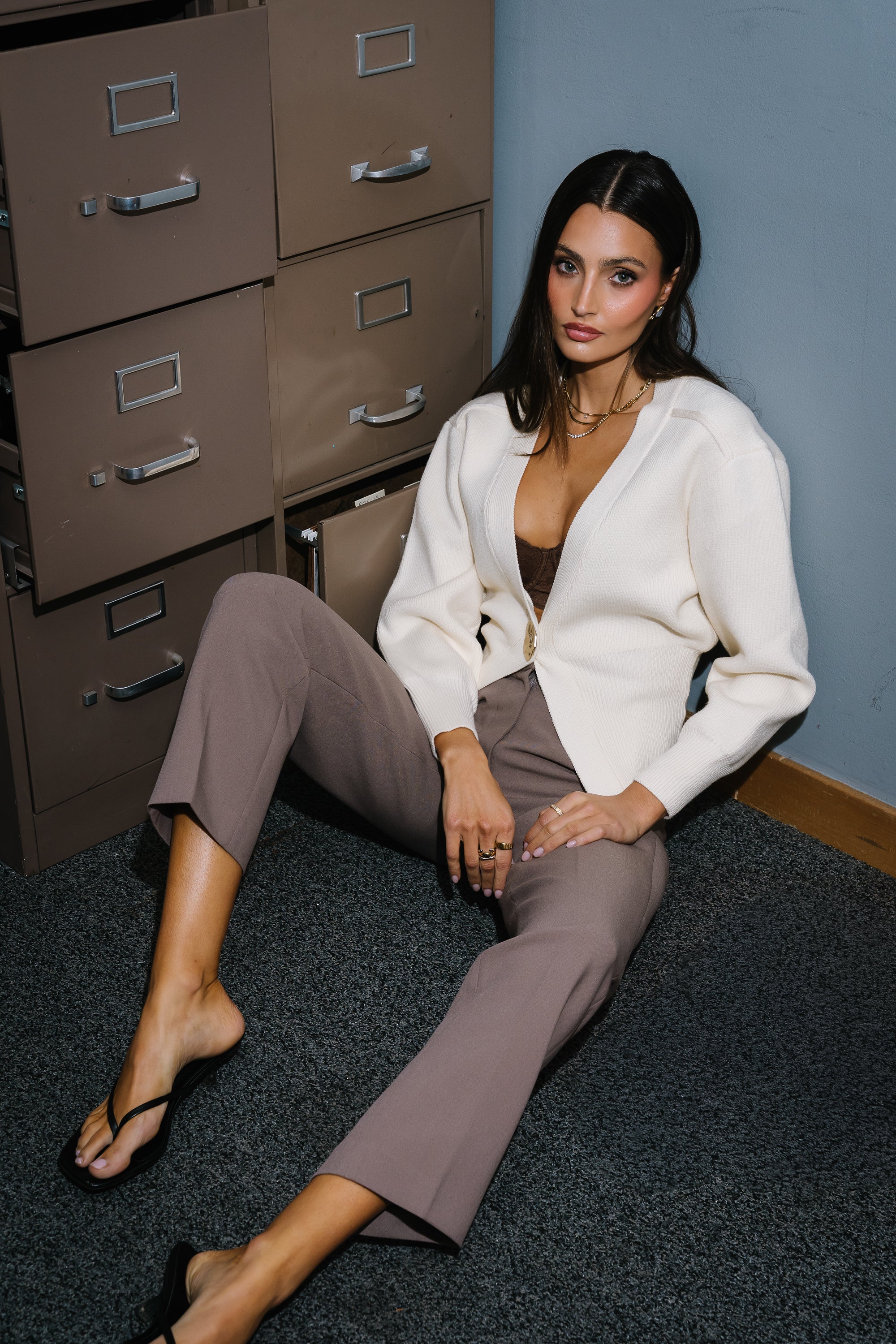 Minnie Knit Cardigan in Cream FINAL SALE