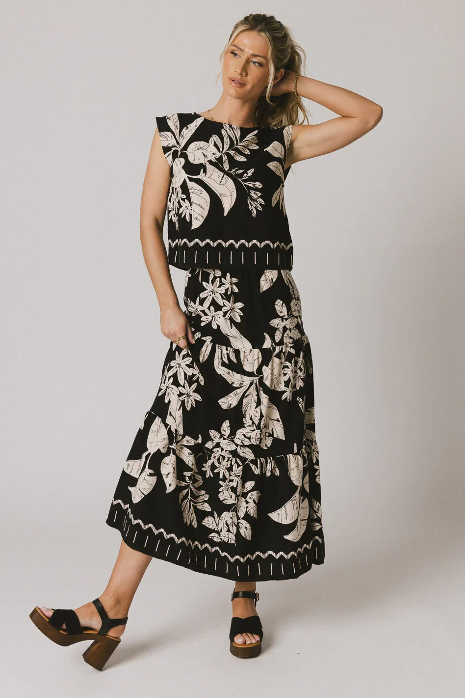 Tikki Abstract Maxi Skirt FINAL SALE