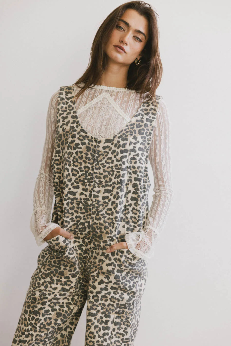 Ziggy Leopard Overalls FINAL SALE