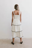 Liza Contrast Trim Dress in Cream FINAL SALE
