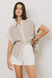 Easton Mixed Media Blouse FINAL SALE