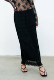 Marcus Chiffon Maxi Skirt in Black