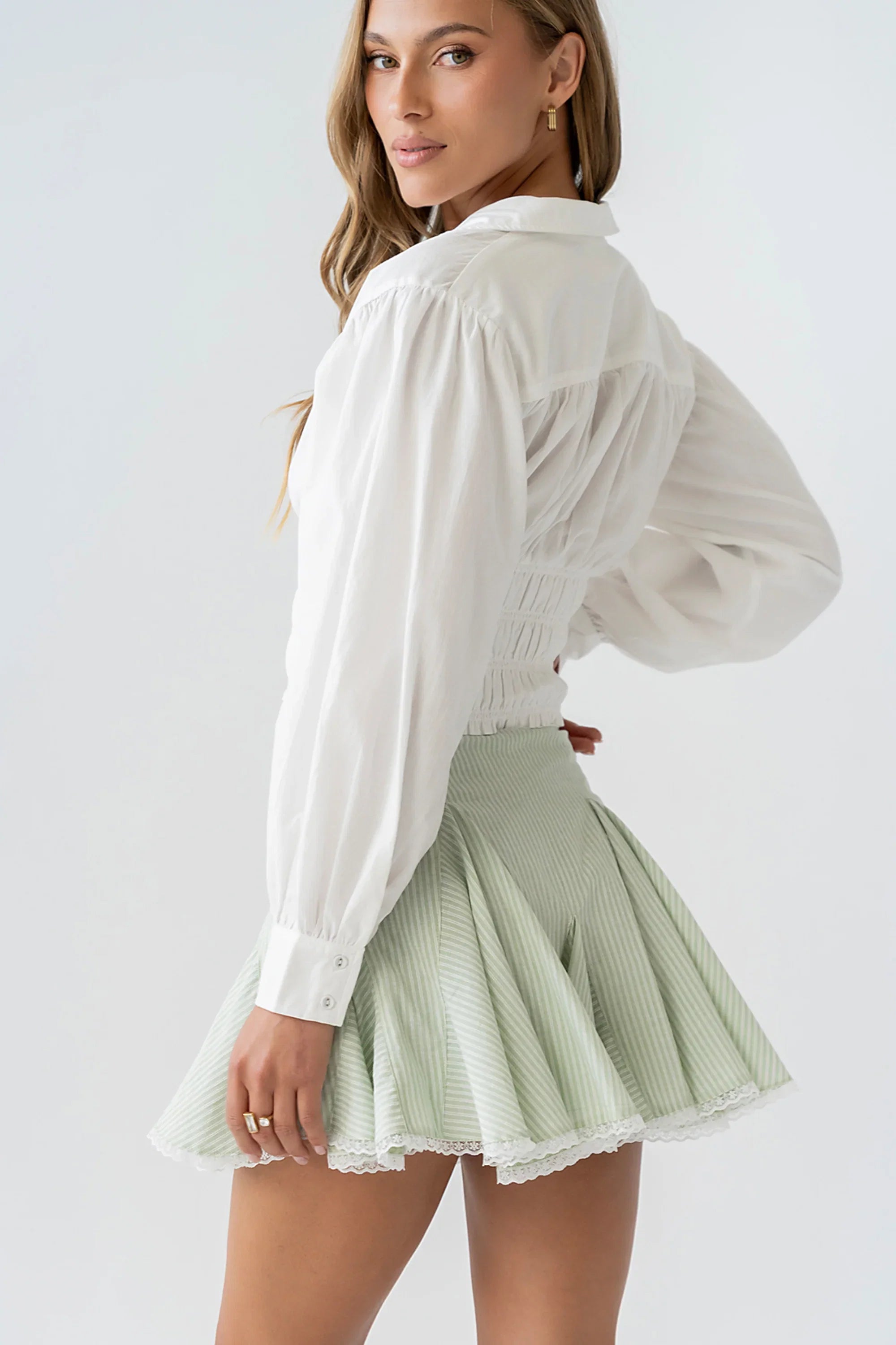 Stewart Striped Mini Skirt