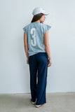 Vinnie Muscle Tee in Blue