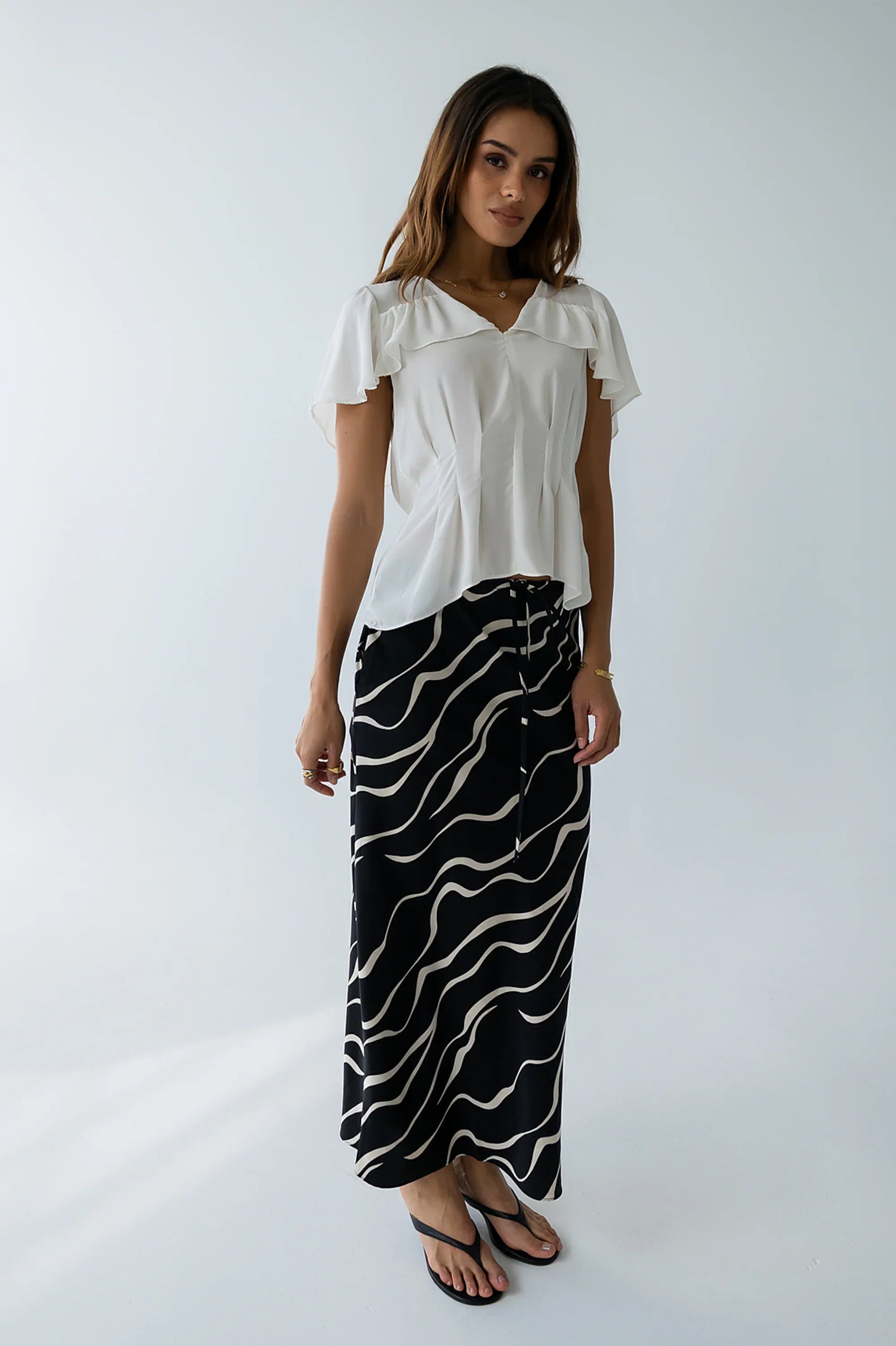 Ariel Abstract Maxi Skirt