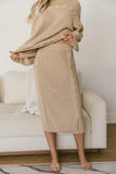 Lilly Cable Knit Skirt in Cream FINAL SALE