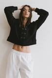 Maxfield Grommet Top in Black FINAL SALE