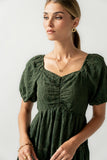 Luca Embroidered Maxi Dress in Hunter Green FINAL SALE