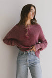 Inda Henly Sweater in Burgundy FINAL SALE