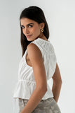 Tamika Ruched Top in White