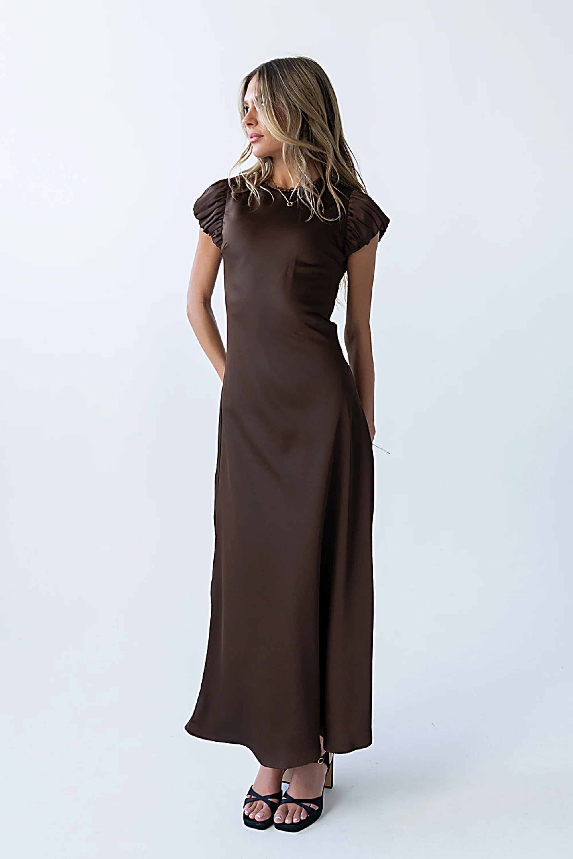 Ellianna Maxi Dress in Dark Brown