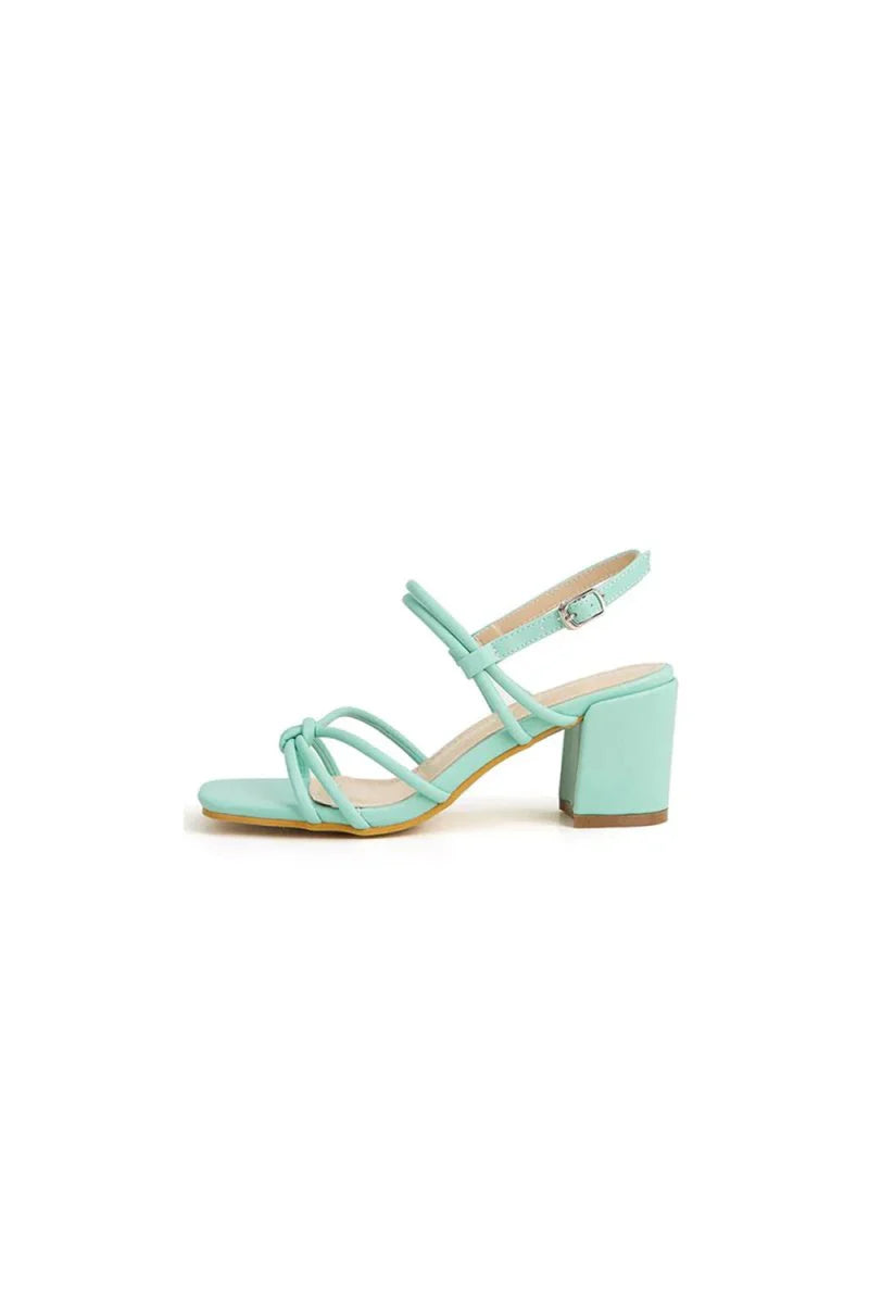 Outdoor Peep Toe Chunky Heel Shoes With Buckle