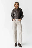 Jaymie Vegan Leather Jacket in Brown