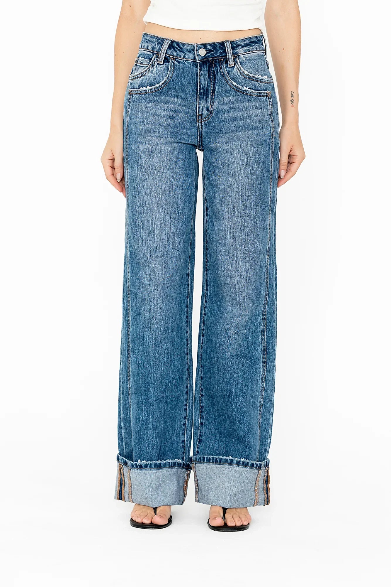 Kyla Cuffed Baggy Jeans FINAL SALE