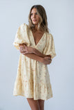 Lizzy Floral Mini Dress in Yellow FINAL SALE