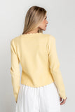 Suzy Scalloped Sweater in Yellow