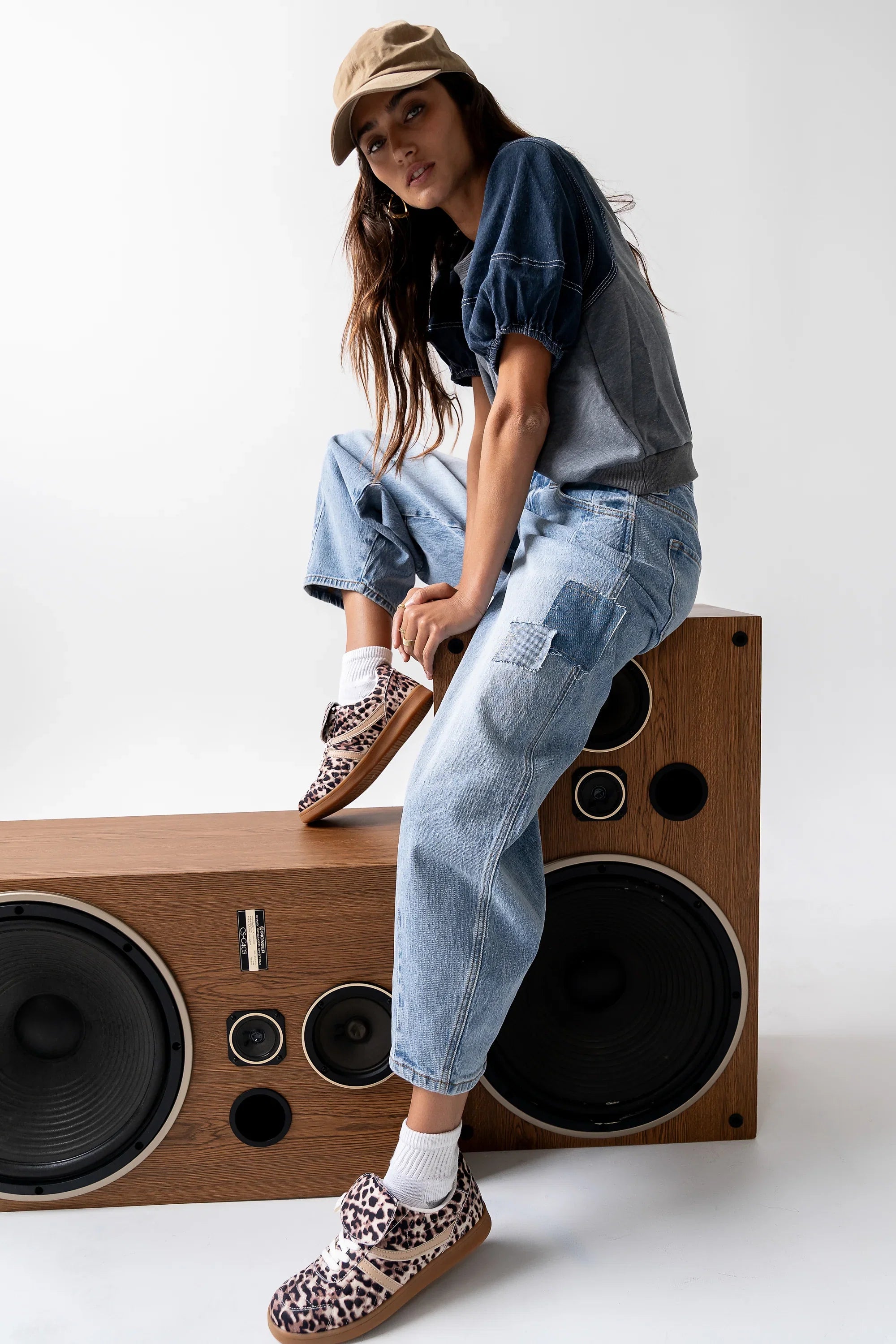 Jane Patchwork Barrel Jeans FINAL SALE