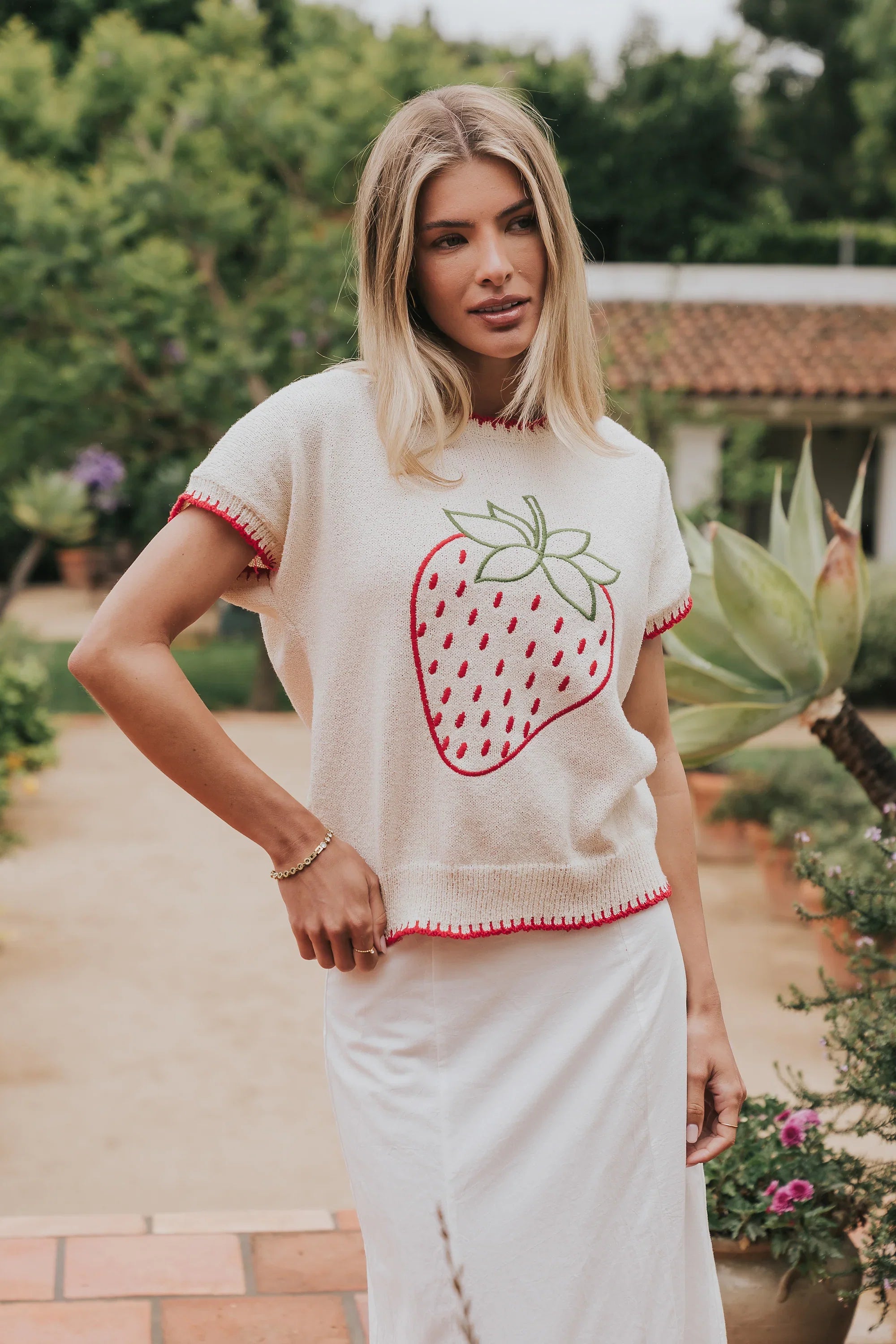 Chloe Embroidered Sweater Tee