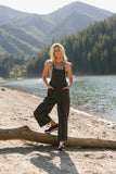 Isaura Tie Overalls in Black FINAL SALE