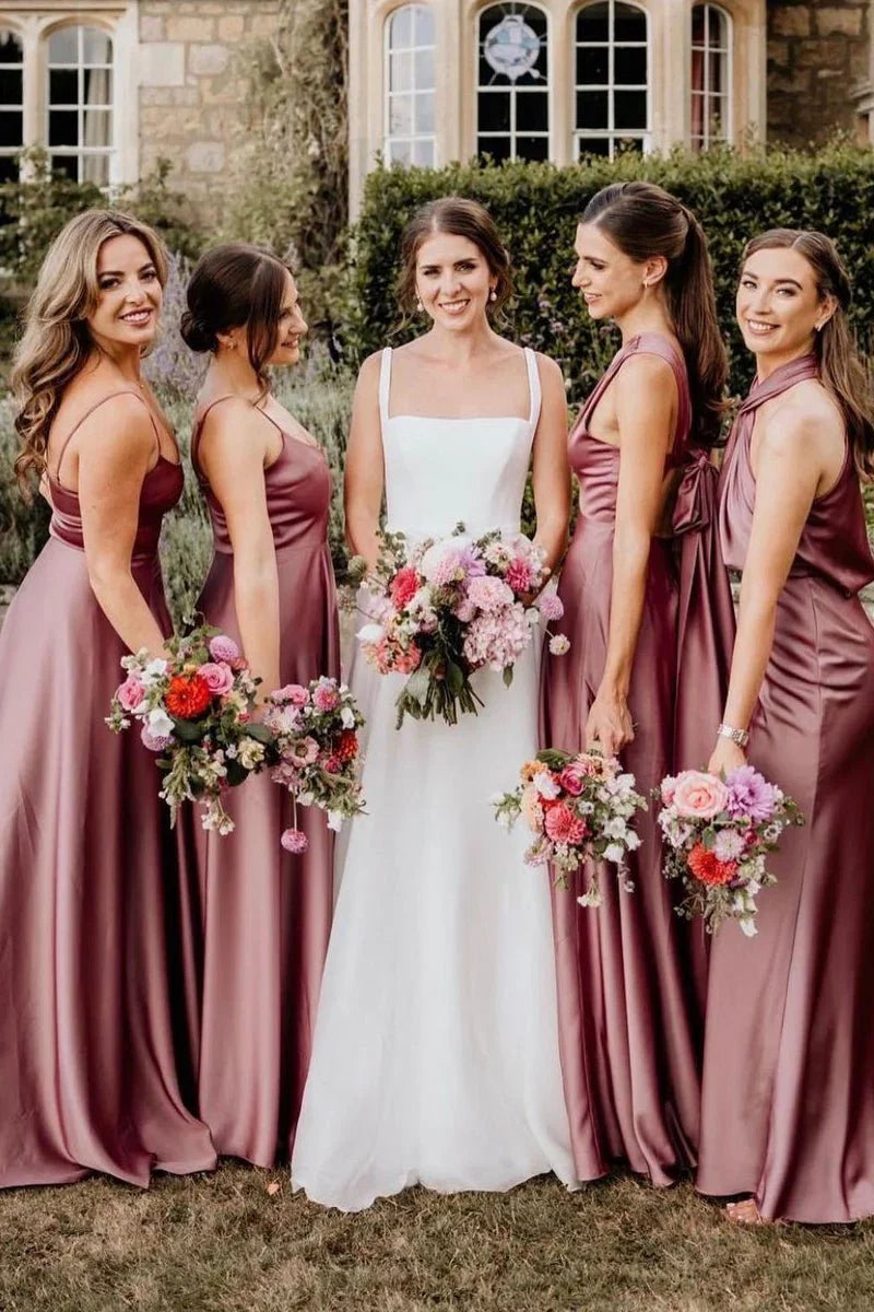 Chaming A Line Square Neck White Wedding Dresses